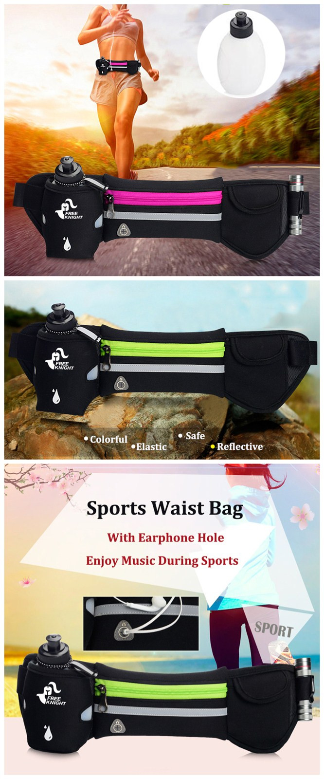 Free-Knight-Sports-Reflective-Waist-Bag-Bottle-Pouch-iPhone-7-Plus-Holder-With-Earphone-Hole-1120378-1