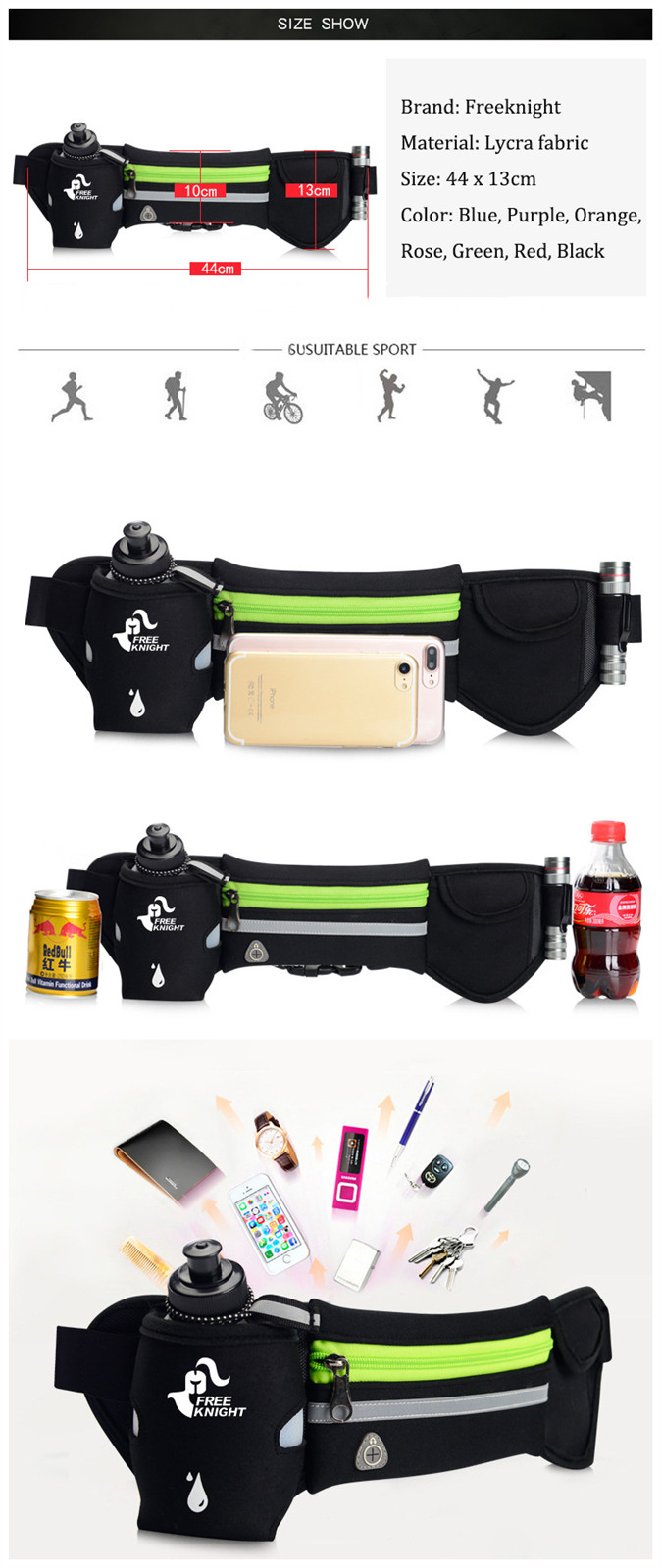 Free-Knight-Sports-Reflective-Waist-Bag-Bottle-Pouch-iPhone-7-Plus-Holder-With-Earphone-Hole-1120378-6