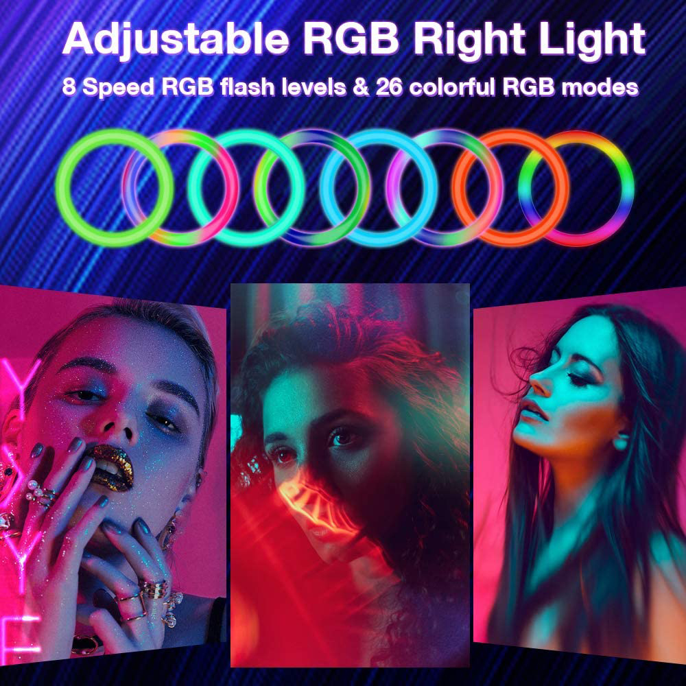 10-inch-LED-Ring-Fill-Light-26-Colorful-RGB-Modes-Desktop-Tripod-Stand-Live-Selfie-Holder-with-USB-P-1871041-2