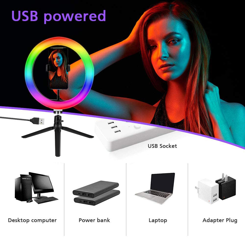 10-inch-LED-Ring-Fill-Light-26-Colorful-RGB-Modes-Desktop-Tripod-Stand-Live-Selfie-Holder-with-USB-P-1871041-5