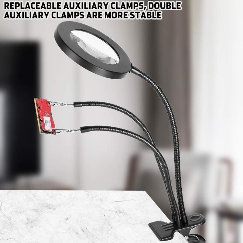 Flexible-Arm-Stepless-Dimmable-3-Color-Modes-10X-LED-Magnifying-Lamp-with-Clamp-1787588-8