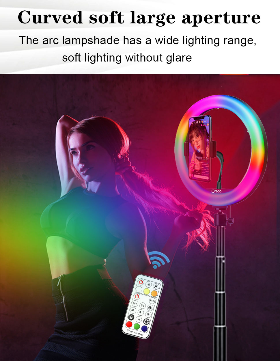 ORSDA-10-inch-Ring-Fill-Light-Tripod-RGB-LED-Ring-Light-26-Colors-Remote-Control-Adjustment-USB-Plug-1827543-8