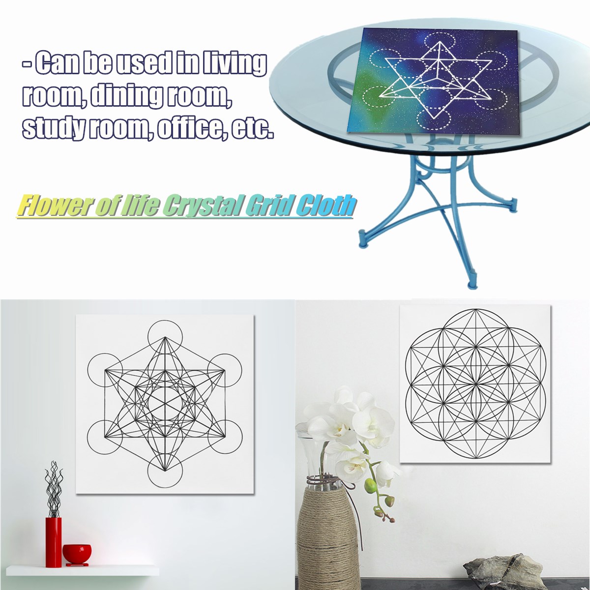 50x50cm-Flower-Of-Life-Crystal-Grid-Cloth-Sacred-Geometry-Healing-Tablecloth-Beautiful-Decorations-1366160-2