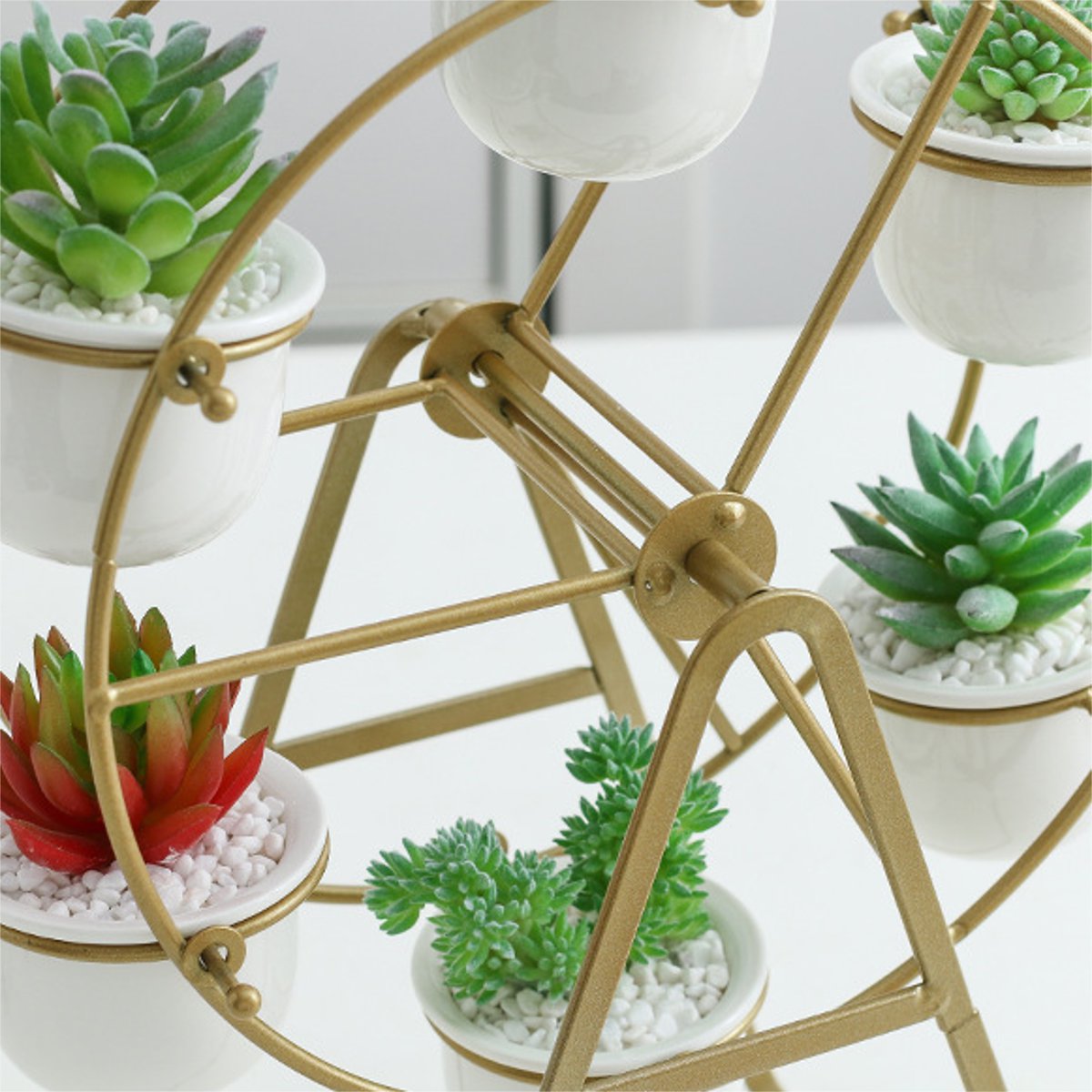 Ceramic-Succulent-Plant-Pot-Bonsai-Holder-Rack-Home-Tabletop-Decor-W-Iron-Stand-1630531-6