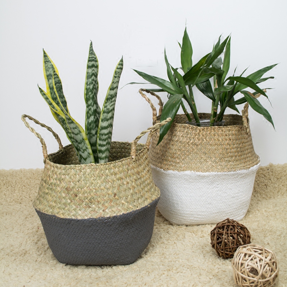 Foldable-Rattan-Straw-Basket-Flower-Pot-Hanging-Wicker-Storage-Baskets-Garden-Accessories-1217819-3