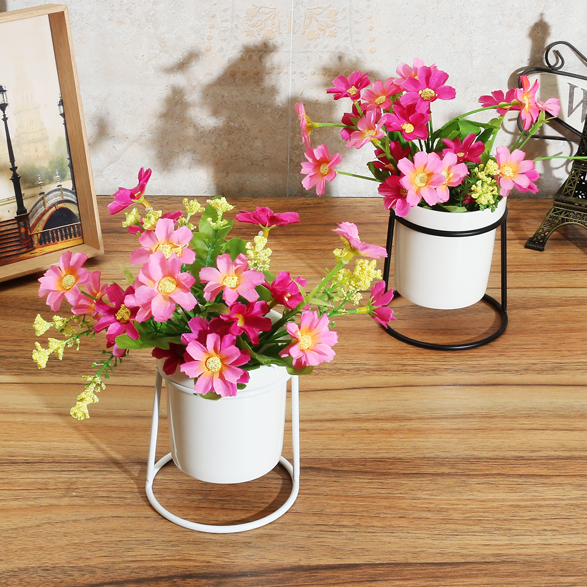 Home-Gardening-Ceramic-Flower-Pot-Metal-Rack-Garden-Plant-Succulent-Holder-Vase-Decorations-1640147-1
