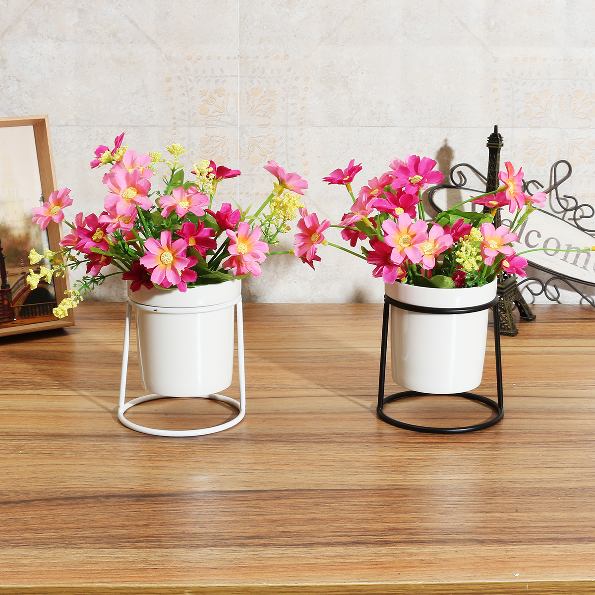 Home-Gardening-Ceramic-Flower-Pot-Metal-Rack-Garden-Plant-Succulent-Holder-Vase-Decorations-1640147-2