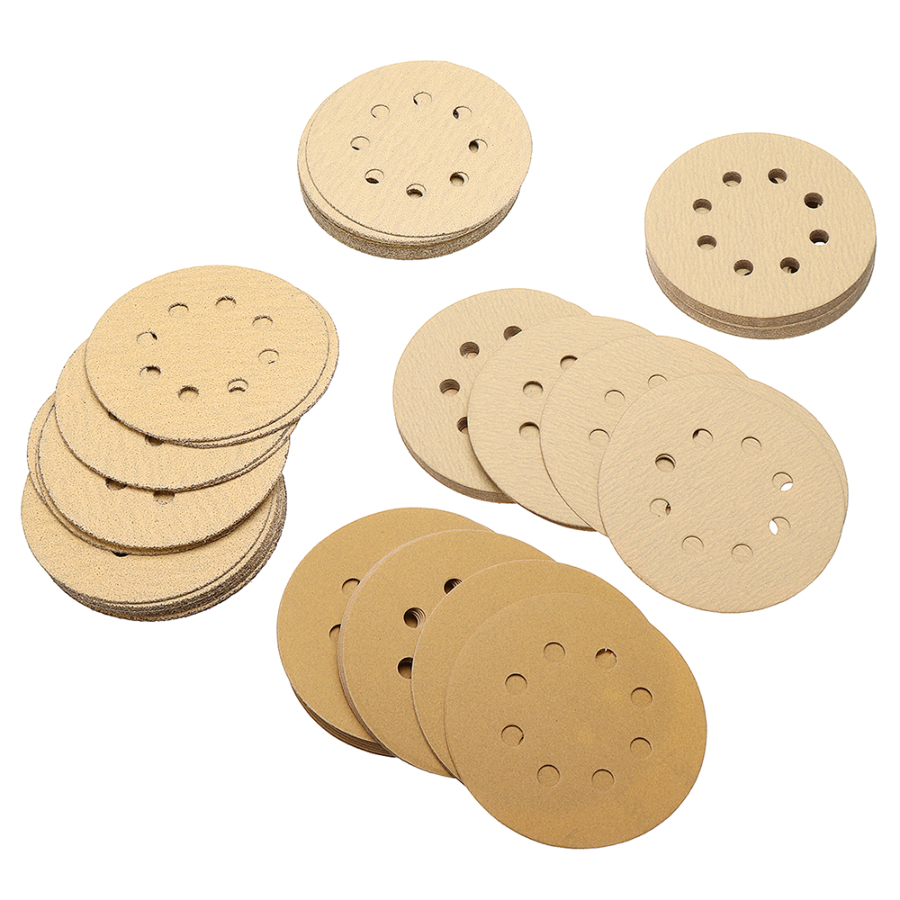 100pcs-5-Inch-6080120150240-Grit-Sanding-Discs-125mm-8-Holes-Sandpaper-Sanding-Polishing-Pad-1710238-1