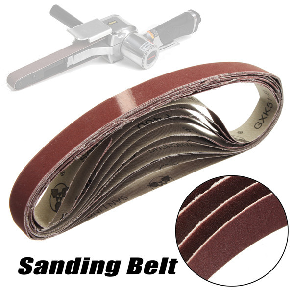 10pcs-15x452mm-Sanding-Belt-60-600-Grit-for-M10-Sander-Adapter-Polishing-Machine-1281684-2