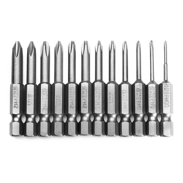 12pcs-50mm-14-Inch-Hex-Shank-Magnetic-Phillips-Cross-Screwdriver-Bits-946358-4