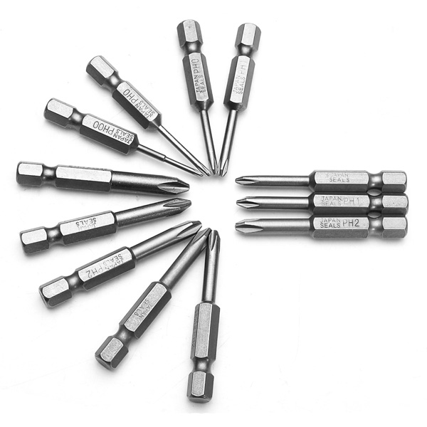 12pcs-50mm-14-Inch-Hex-Shank-Magnetic-Phillips-Cross-Screwdriver-Bits-946358-6