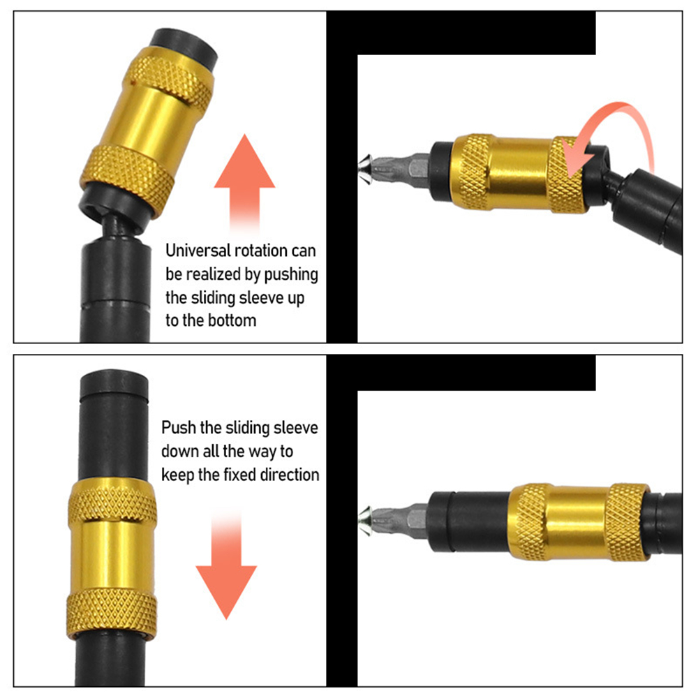 145mm-Hex-Magnetic-Ring-Screwdriver-Bits-Drill-Hand-Tools-14-quot-Extension-Rod-Quick-Change-Holder--1907984-2