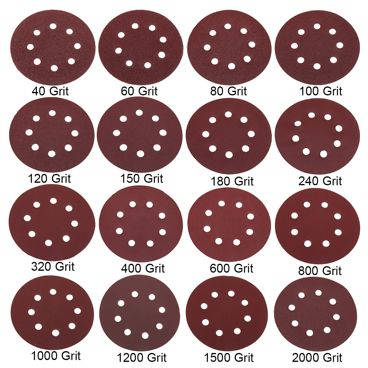 160Pcs-5-Inch-8-Hole-Hook-Loop-Sanding-Discs-40-2000-Grit-Orbital-Sander-Sandpaper-1306547-2