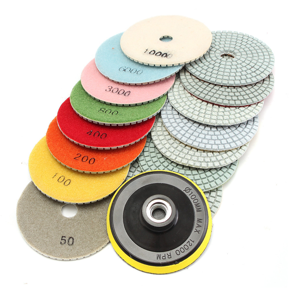 16pcs-4-Inch-50-to-10000-Grit-Diamond-Polishing-Pad-for-Granite-Stone-Concrete-Marble-1089319-3