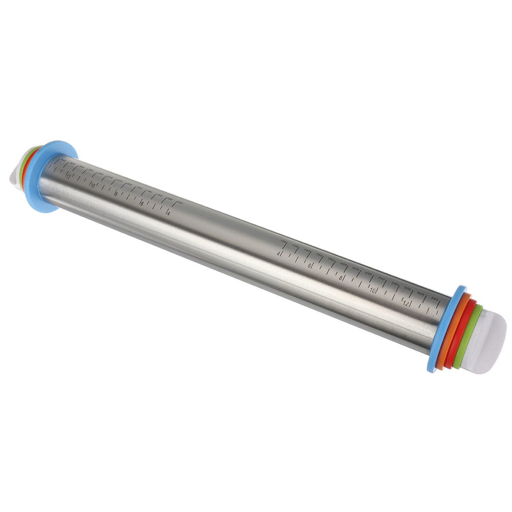 17-Inch-Stainless-Steel-Rolling-Pin-Adjustable-Roller-Pin-with-Silicone-Baking-Mat-4-Removable-Thick-1666444-2