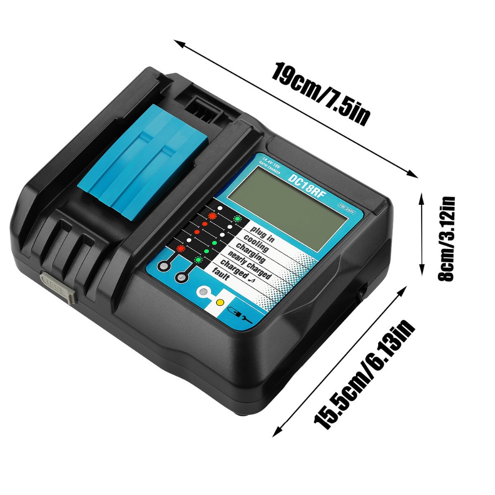 18V-3000mA-DC18RF-Replacement-Battery-Charger-with-LCD-Display-for-Makita-BL1815-BL1820-BL1830-BL184-1777876-6