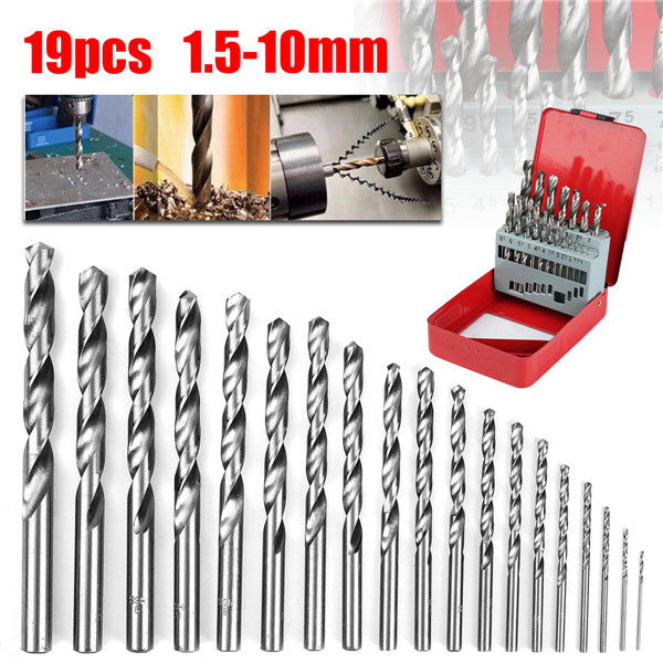 19pcs-HSS-1-10mm-Twist-Drill-Bits-Set-High-Speed-Steel-Straight-Shank-Twist-Drill-Bit-1239646-2