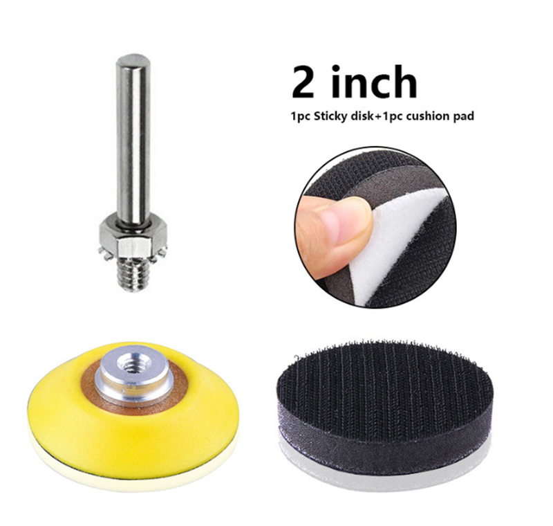 2-Inch-203pcs-Sandpaper-Pads-Set-6080100120240-Grit-Sander-Disc-Abrasive-with-Sticky-Disk-Cushion-Pa-1919209-2