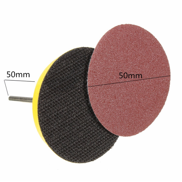 2-Inch-50mm-M6-Self-adhesive-Wool-Polishing-Disc-with-50pcs-60-to-180-Grit-Sand-Paper-1090389-1