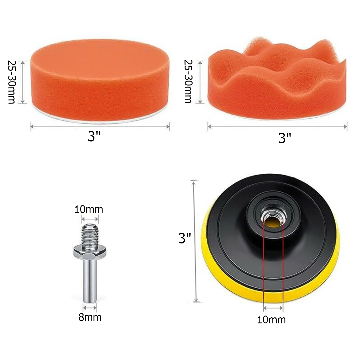 22pcs-3-Inch-Polishing-Disc-Sponge-Plishing-Pad-Wheel-Buffing-Pad-1714675-2