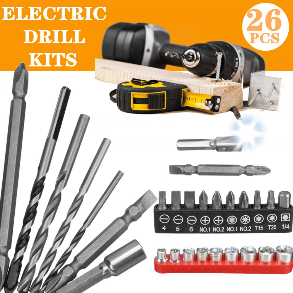 3-In-1-Electric-Drill-Kit-26Pcs-For-Hammer-Drill-Screwdriver-Bits-With-Adapters-Hole-Drill-1777868-1