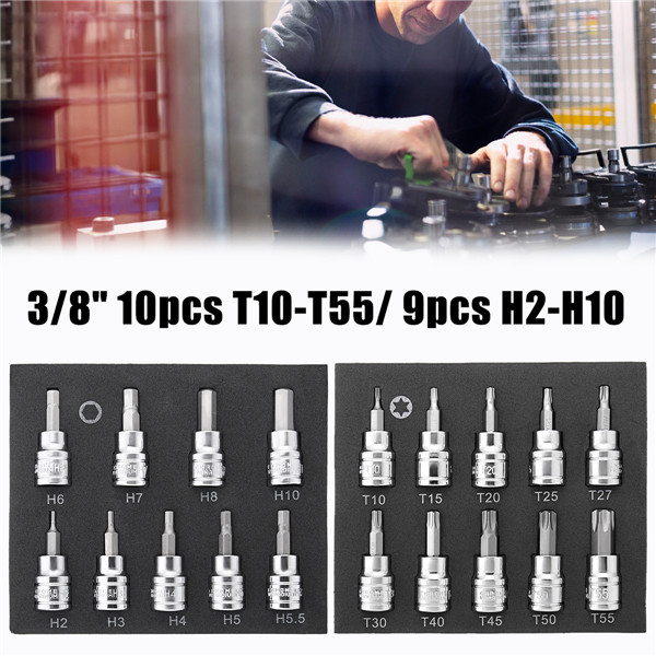 38-Inch-Drive-Socket-10pcs-T10-T55-Torx-Socket-9pcs-H2-H10-Socket-Bit-Set-1268130-1