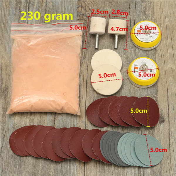 39pcs-Glass-Polishing-Kit-8OZ-230g-Cerium-Oxide-Powder-with-Polishing-Pad-Wheel-and-Sandpaper-1232936-10