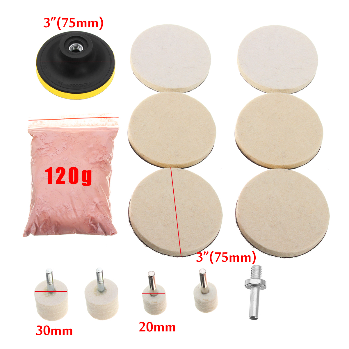 3pcs-Cerium-Oxide-Polishing-Powder-with-Felt-Polishing-Pad-Polishing-Wheel-Kit-1486903-10