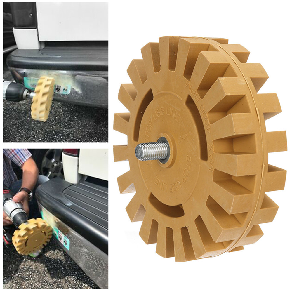 4-Inch-Rubber-Decal-Eraser-Caramel-Wheel-Removal-with-Power-Drill-Arbor-Drill-Adapter-1436257-2