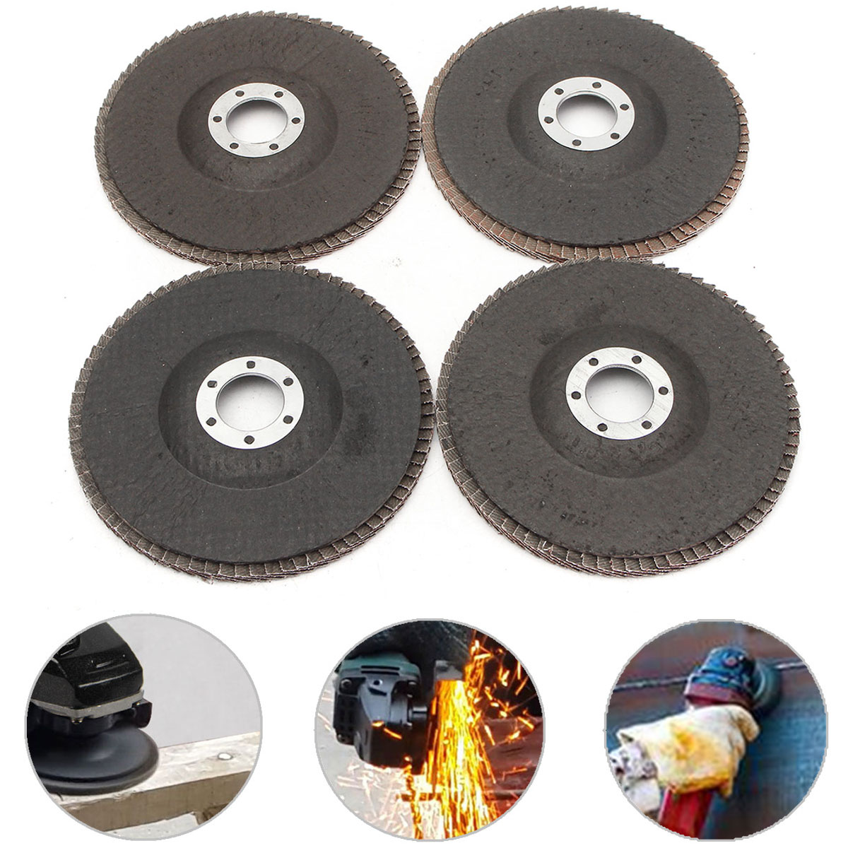 406080120-Grit-Grinding-Wheel-Flap-Disc-125mm-5-Inch-Angle-Grinder-Sanding-Tool-1464575-2