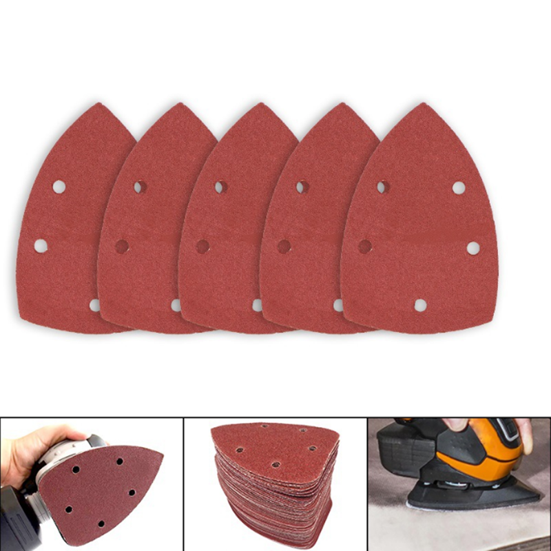 60pcs-140x140x100mm-5-Hole-Triangle-Palm-Type-Separation-Sandpaper-Pads-Set-6080120180240400-Grit-Sa-1919198-4