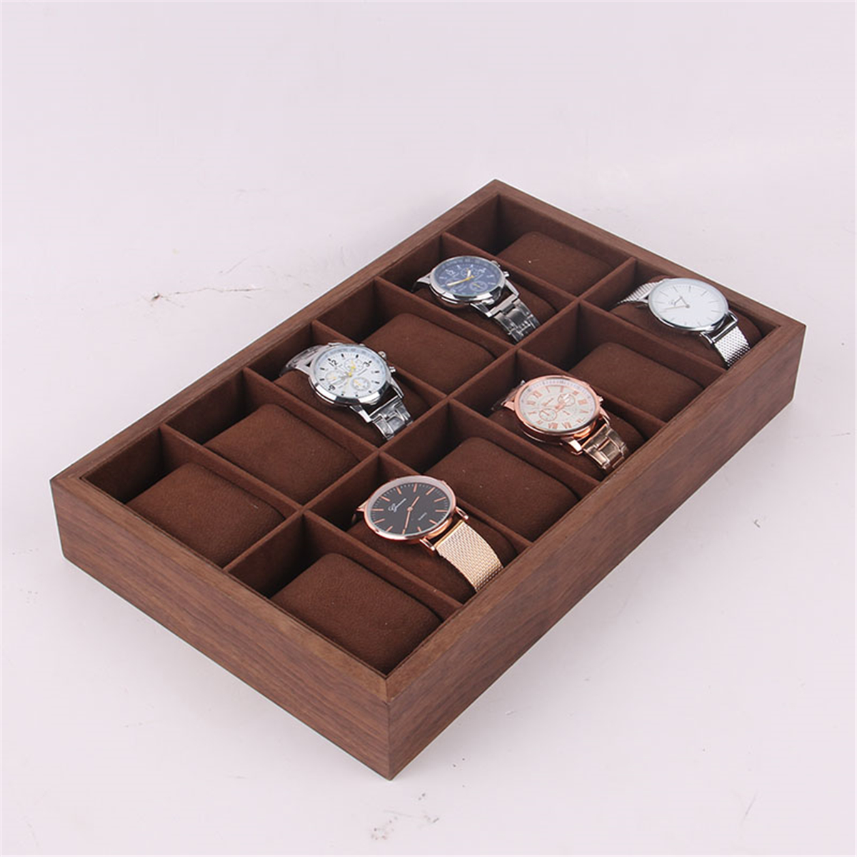 61218-Slots-Wooden-Watch-Display-Tray-Collection-Storage-Case-Organizer-Box-1605487-9