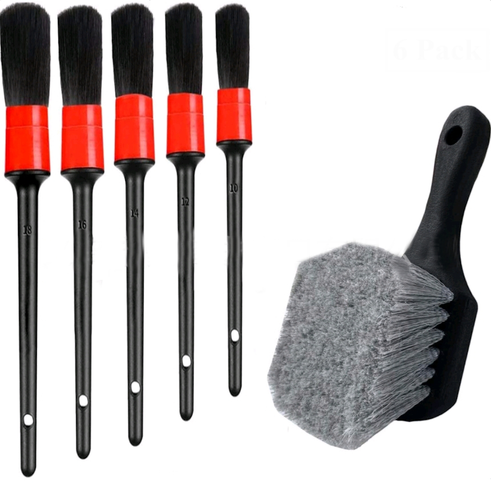 6pcs-Short-handled-Tire-Brush-Detail-Brush-Crevice-Cleaning-Brush-Bristle-Brush-Set-for-Car-Cleaning-1822395-4