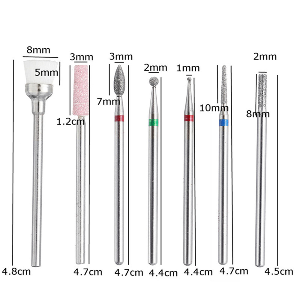 7pcs-Abrasive-Drill-Bits-332-Inch-Rotate-Burr-Cuticle-Clean-Manicure-Pedicure-Tool-1384880-1