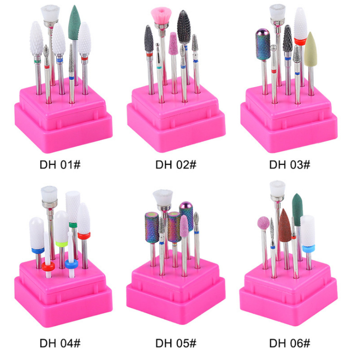 7pcs-Nail-Drill-Bits-Container-Box-Grinding-Remove-UV-Gel-Auroras-Nail-Art-Design-Tools-Set-1561059-2