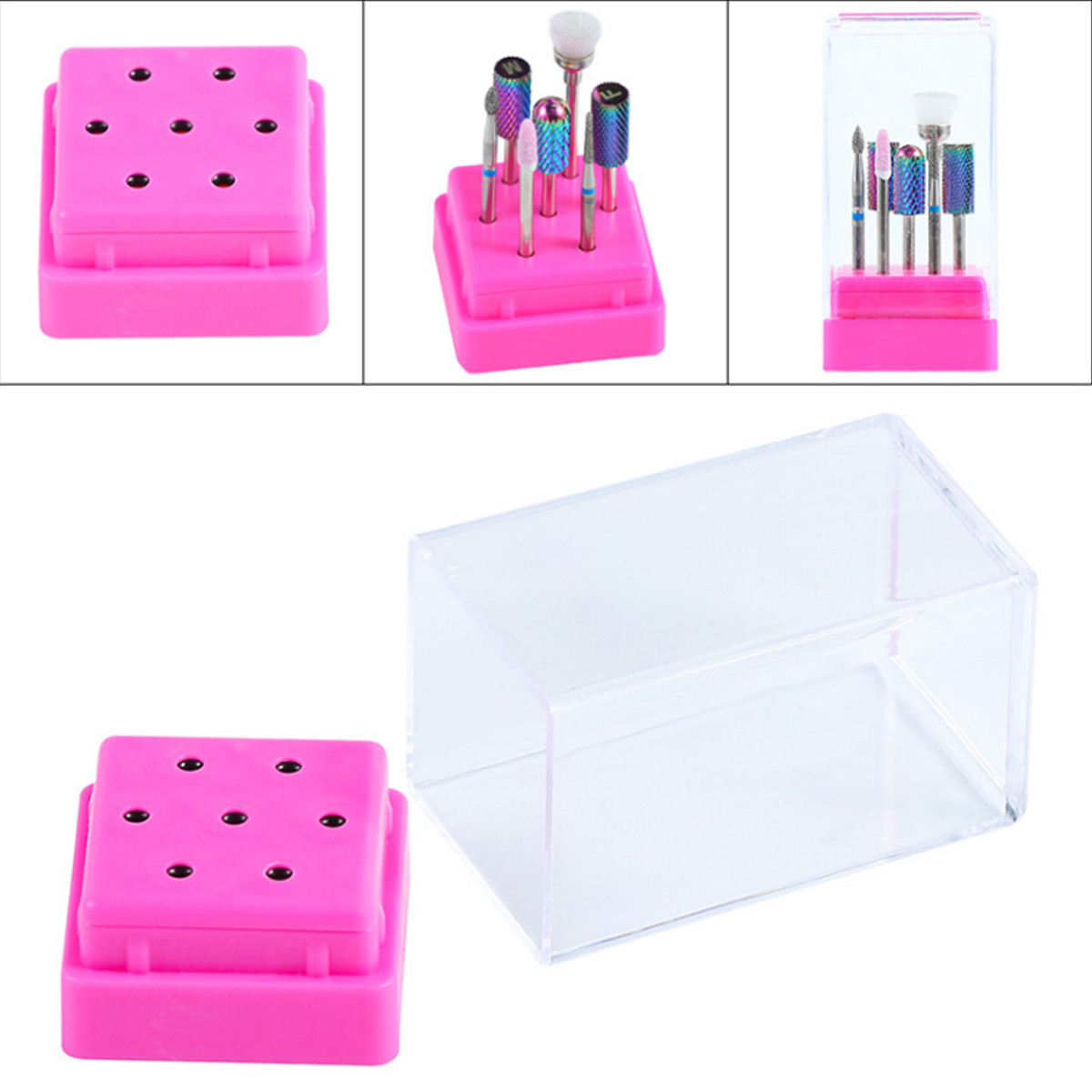 7pcs-Nail-Drill-Bits-Container-Box-Grinding-Remove-UV-Gel-Auroras-Nail-Art-Design-Tools-Set-1561059-5