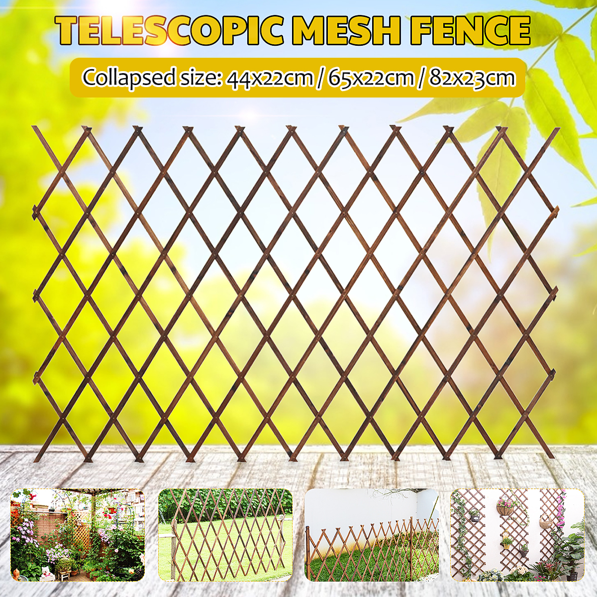 Carbonized-Antiseptic-Wooden-Fence-Plant-Climb-Trellis-Support-Decorations-Garden-1652861-1