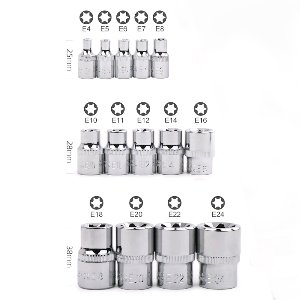 Hi-Spec-14pcs-Chrome-Vanadium-Steel-Multifunctionl-Ratchet-Wrench-Sockets-Kit-For-Use-in-Impact-Driv-1811660-1