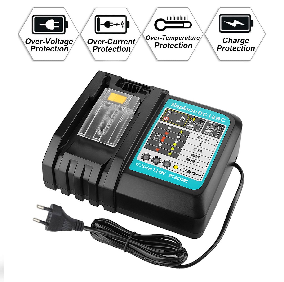 Li-ion-Battery-Charger-2665A-EU-Plug-Charging-Current-For-Makita-144V-18V-BL1830-BL1430-DC18RC-Power-1837737-6