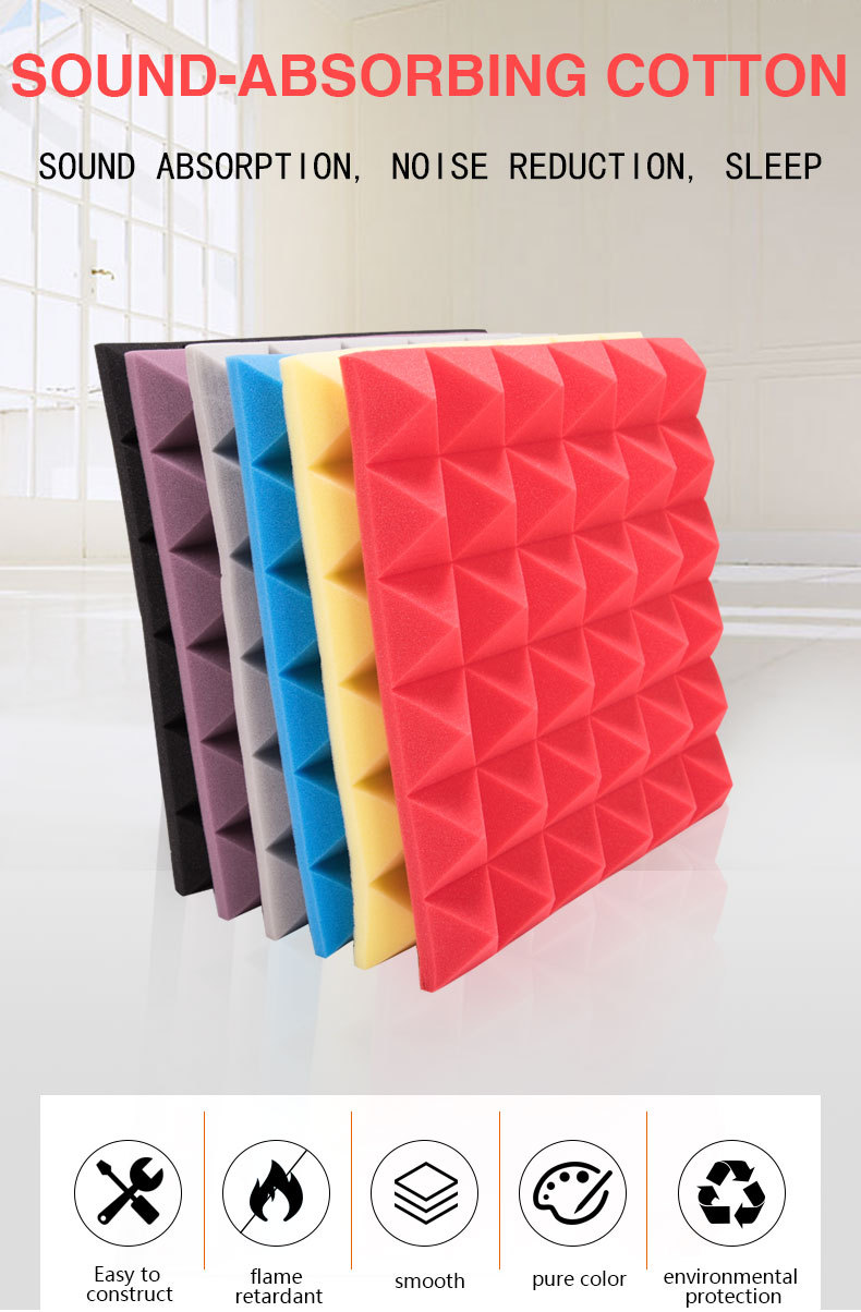 Bakeey-30305cm-12PCS-Sound-absorbing-Cotton-Foam-Soundproof-Cotton-Shed-Wall-Muffler-Sponge-1831796-2