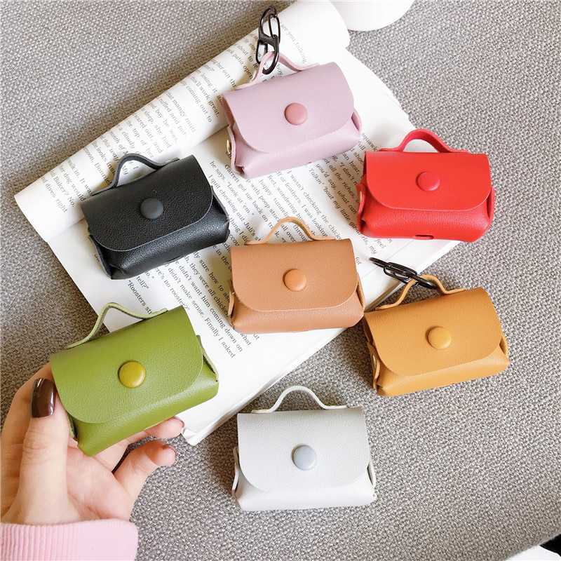 Bakeey-Luxury-Fashionable-Leather-Shockproof-Dust-Proof-Earphone-Storage-Case-with-Keychain-for-Appl-1620282-12