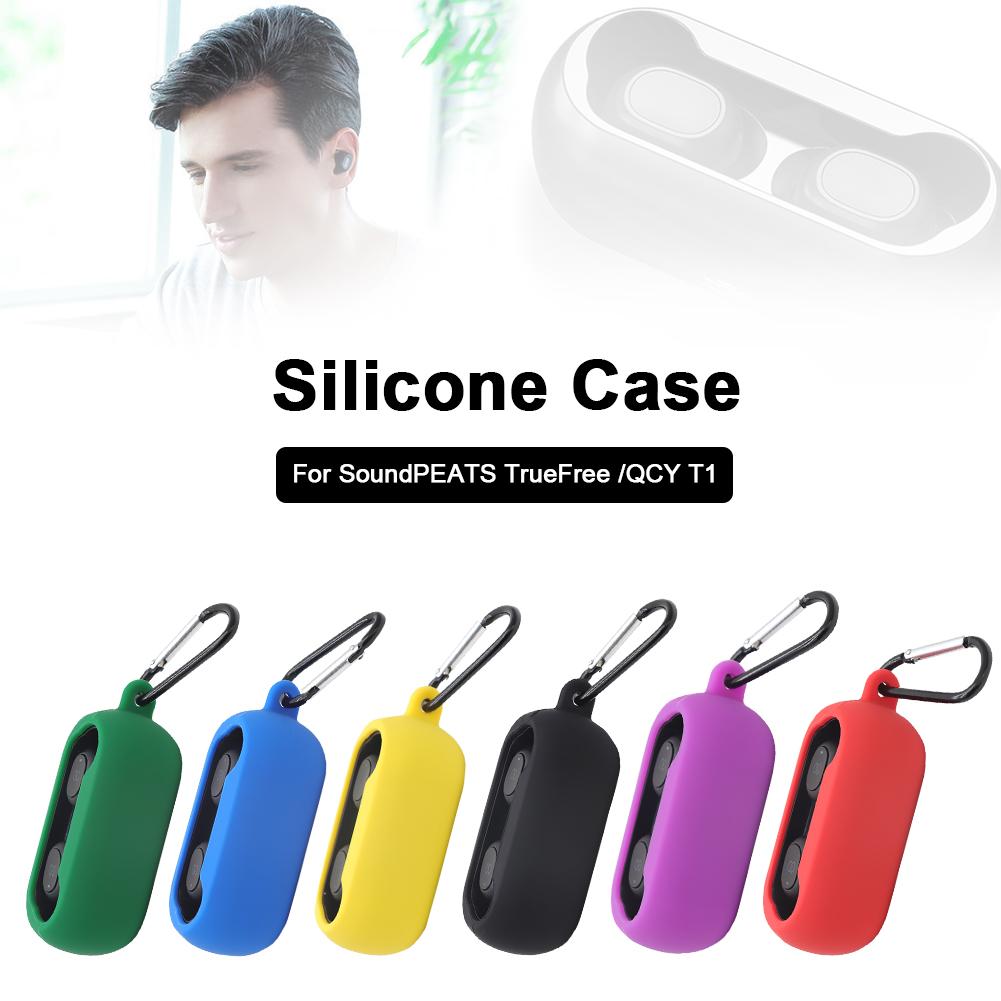 Bakeey-Portable-Shockproof-Dirtyproof-Silicone-Wireless-bluetooth-Earphone-Storage-Case-with-Keychai-1619861-1