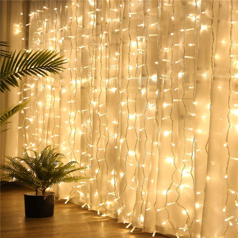 300LED-3x3m-Curtain-Light-String-IP65-Festival-Decor-Fairy-Light-Christmas-Wedding-1831100-5