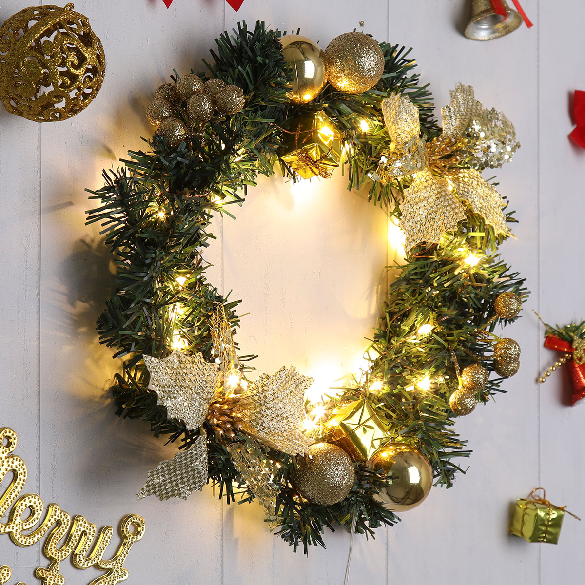 30cm-Diameter-Christmas-Wreath-Decoration-Light-Christmas-Wreath-Garland-Battery-Box-1778589-10