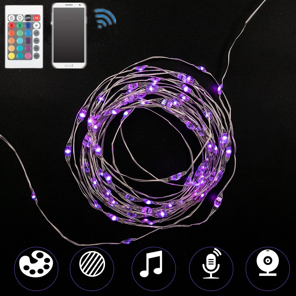 DC5V-Smart-APP-USB-10M-100-LED-String-LightWiFi-Controller24Keys-IR-Remote-Control-for-Holiday-Party-1603002-1