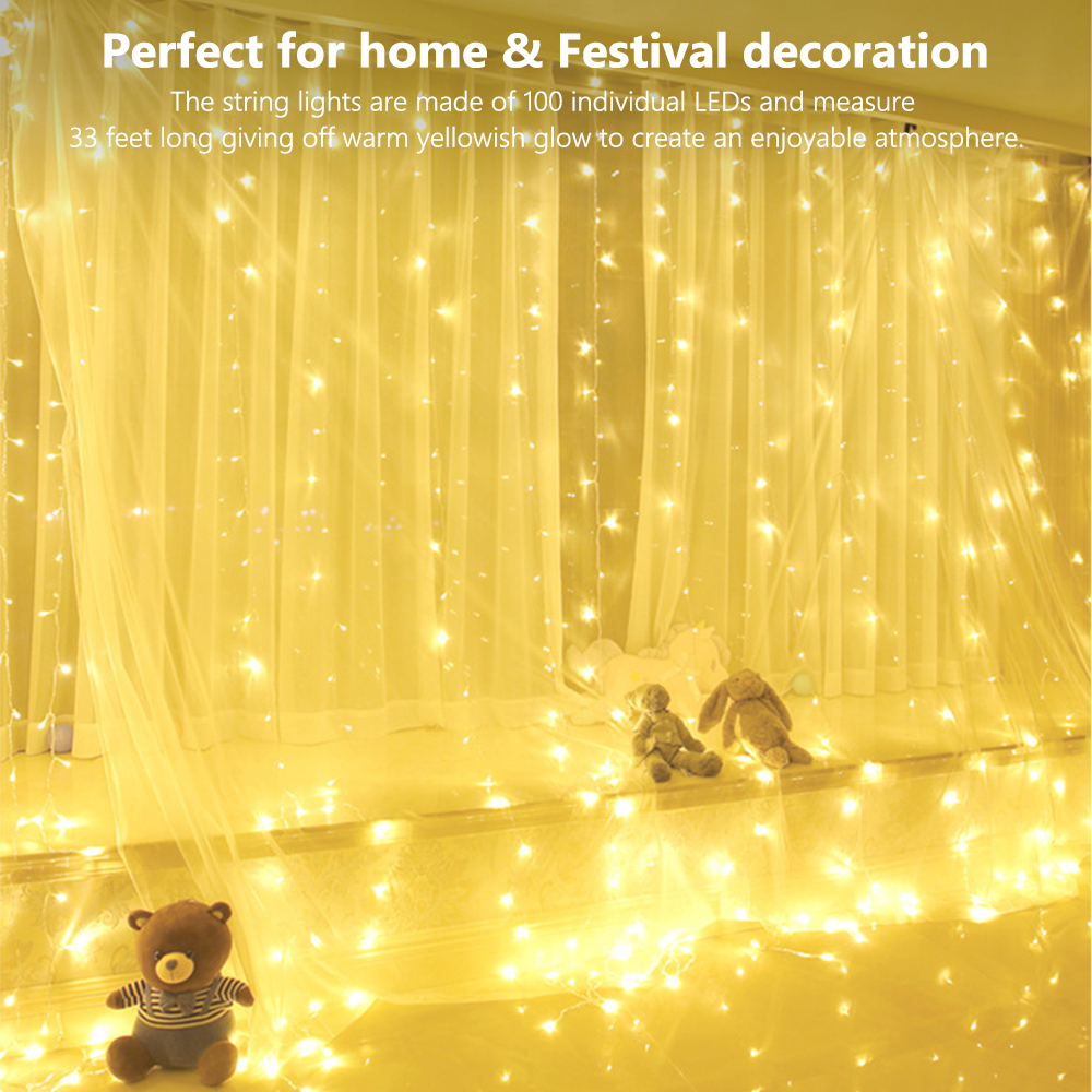 LUSTREON-3M3M-USB-15W-IP67-8-Modes-Remote-Control-300-LED-Curtain-Fairy-String-Holiday-Light-DC5V-1341331-3