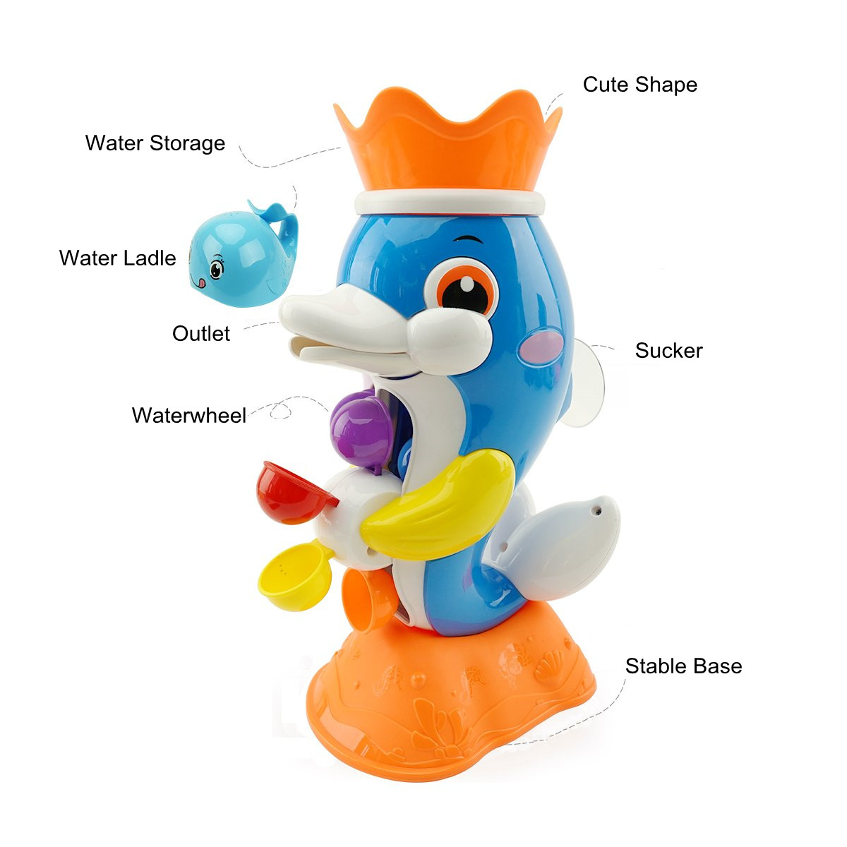 Children-Bath-Toys-Bath-Tub-Beach-Splashing-Water-Duck-Dolphin-Toys-1702997-3