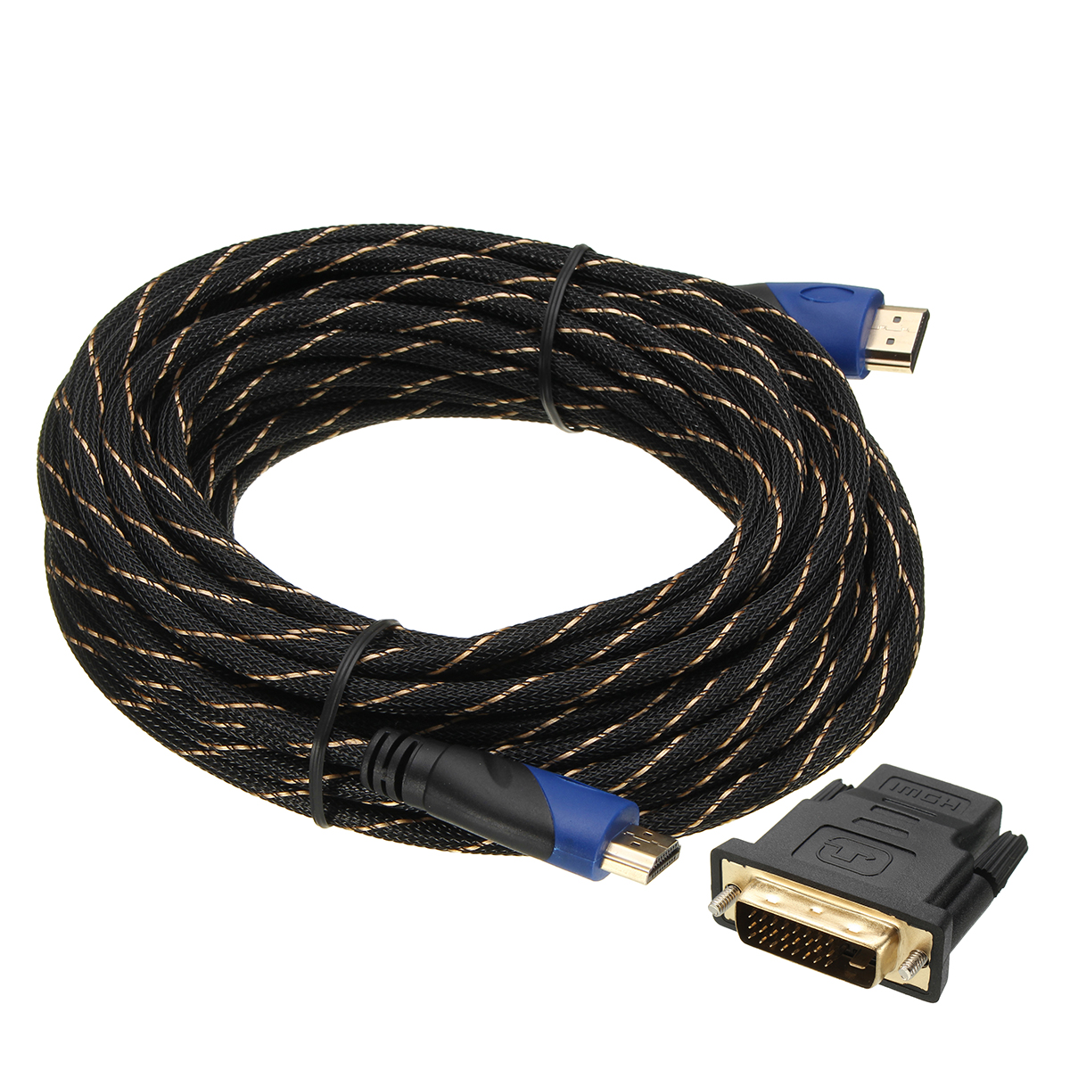 Braided-HD-Cable-V14-1080P-HD-3D-for-PS3-Xbox-HDTV-with-DVI-Connector-1223209-2