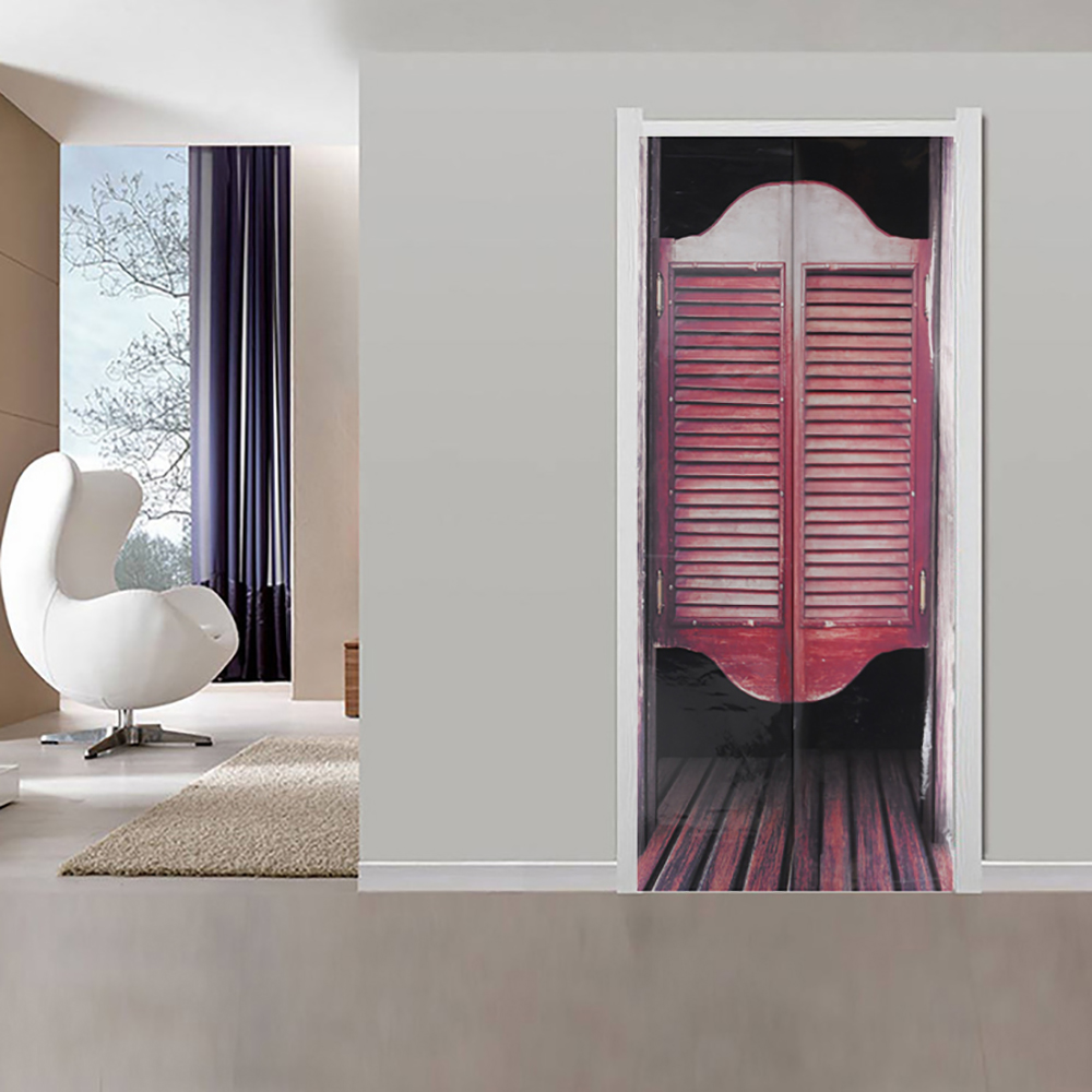 2Pcs-3D-Door-Wall-Sticker-Wrap-Mural-Self-Adhesive-Home-Decor-Scene-Decal-1637431-5