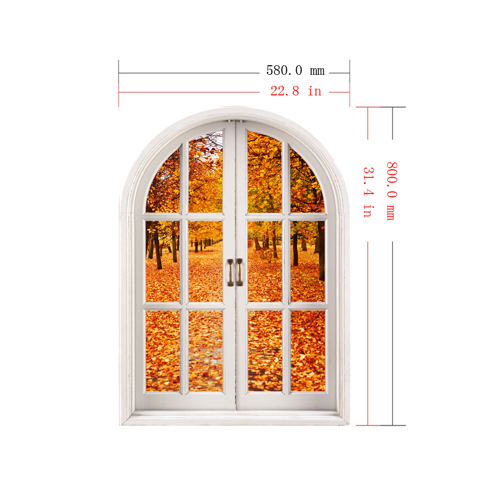 Autumn-Leaves-3D-Artificial-Window-View-3D-Wall-Decals-Room-PAG-Stickers-Home-Wall-Decor-Gift-1022235-3